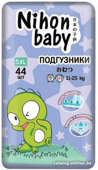 ПРОДУКТЫ ДЛЯ ДЕТЕЙ БелЭмса БелЭмса подгузники Nihon baby Junior 5XL (11-25кг) N44